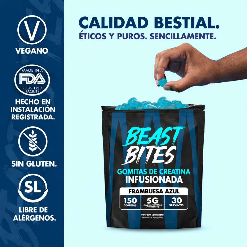 BEAST BITES creatina en gomitas "envio gratis"